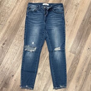 KanCan Dark Blue Distressed Skinny Jeans
